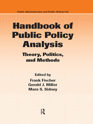 cover image of Handbook of Public Policy Analysis